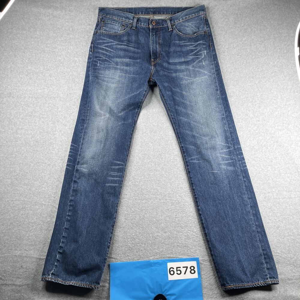 Levi’s 505 Jeans Blue Distressed Men’s Size 36x34